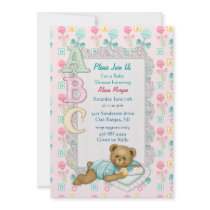 Invitation de douche de nounours d'ABC