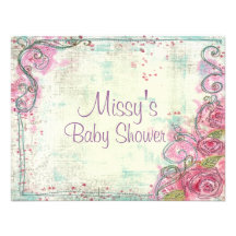 Invitation de douche de rose de rose