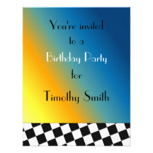 Invitation de emballage noire et blanche d'anniver