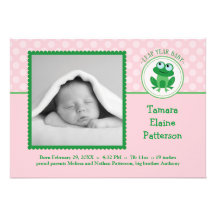 Invitation de faire-part de naissance de photo de 