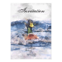 Invitation de faire-part de partie de canard