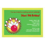 Invitation de fête d'anniversaire de bowling