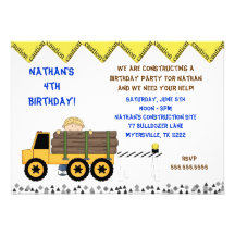 Invitation de fête d'anniversaire de camion de cha