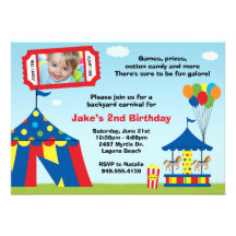Invitation de fête d'anniversaire de carnaval