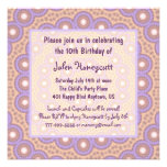 Invitation de fête d'anniversaire de cercles de pê