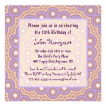 Invitation de fête d'anniversaire de cercles de pê