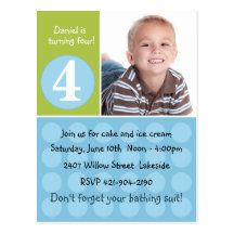 Invitation de fête d'anniversaire de Childs Carte Postale