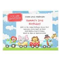 Invitation de fête d'anniversaire de cirque d'enfa