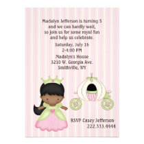 Invitation de fête d'anniversaire de la princesse  invitations