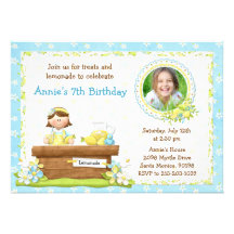 Invitation de fête d'anniversaire de limonade