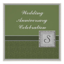 Invitation de fête d'anniversaire de monogramme