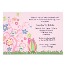 Invitation de fête d'anniversaire de Pâques