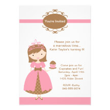 Invitation de fête d'anniversaire de princesse