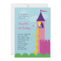 Invitation de fête d'anniversaire de princesse Rap