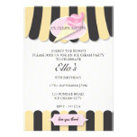 Invitation de fête d'anniversaire de salon de crèm