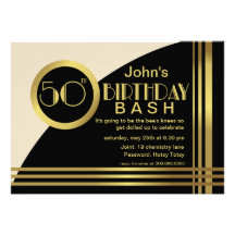 Invitation de fête d'anniversaire de style des ann