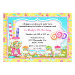 Invitation de fête d'anniversaire de sucrerie