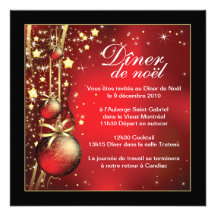 Invitation de fête de Noël