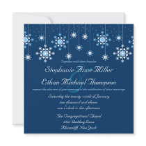 Invitation de flocons de neige de mariage d'hiver