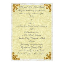 Invitation de Flourish de coin d'or
