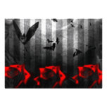 Invitation de Goth de battes et de roses