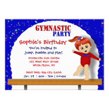 Invitation de gymnastique