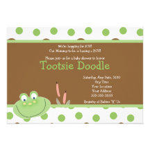 Invitation DE HOUBLON de baby shower de Froggy de 