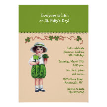 Invitation de jeune fille du jour de St Patrick