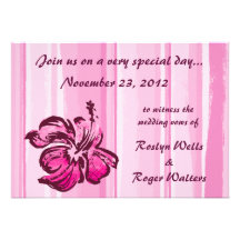Invitation de ketmie d'aquarelle