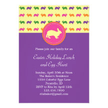 Invitation de lapin de Pâques