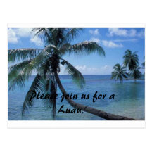 Invitation de Luau Carte Postale