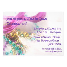 Invitation de mardi gras