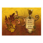 Invitation de mariage de automne de feuille d'auto