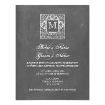Invitation de mariage de monogramme inspiré par ta