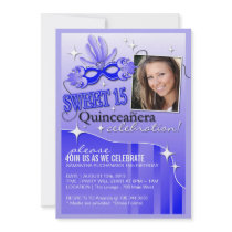 INVITATION DE MASCARADE DE QUINCEANERA