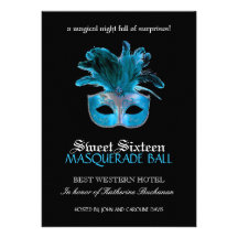 Invitation de mascarade de sweet sixteen