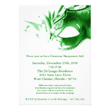 invitation de masque de boule de mascarade de Noël