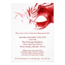 invitation de masque de boule de mascarade de Noël