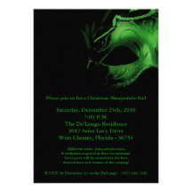 invitation de masque de boule de mascarade de Noël