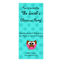 Invitation de Noël de hibou