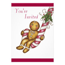 Invitation de pain d'épice de Noël