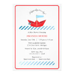 Invitation de papier de baby shower de bateau invitations