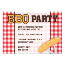 Invitation de partie de barbecue de BBQ avec la sa