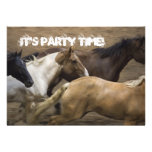 Invitation de partie de chevaux sauvages