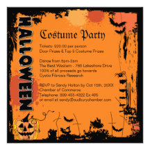 Invitation de partie de costume de Halloween