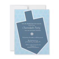 Invitation de partie de Dreidel Chanukah