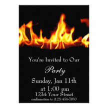 Invitation de partie de flamme