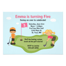 Invitation de partie de golf miniature