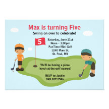 Invitation de partie de golf miniature