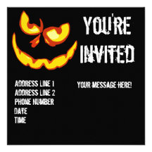 Invitation de partie de Halloween Jack-o'-lantern